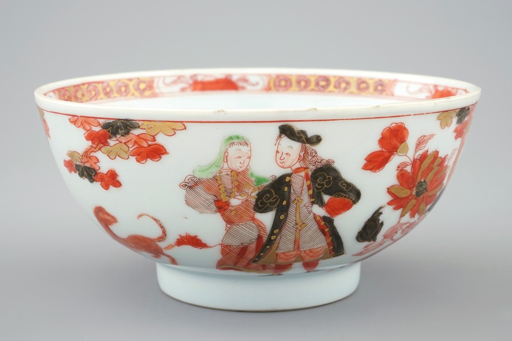 A Chinese verte-Imari &quot;Governor Duff&quot; bowl, Yongzheng, ca. 1730